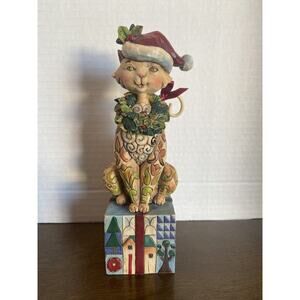 Jim Shore Santa Claws Christmas Cat 2007 #4007977 7.5"